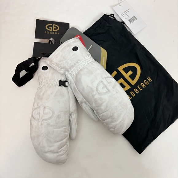 Goldbergh Accessories - Goldbergh Hilja Mittens in White Size 6.5